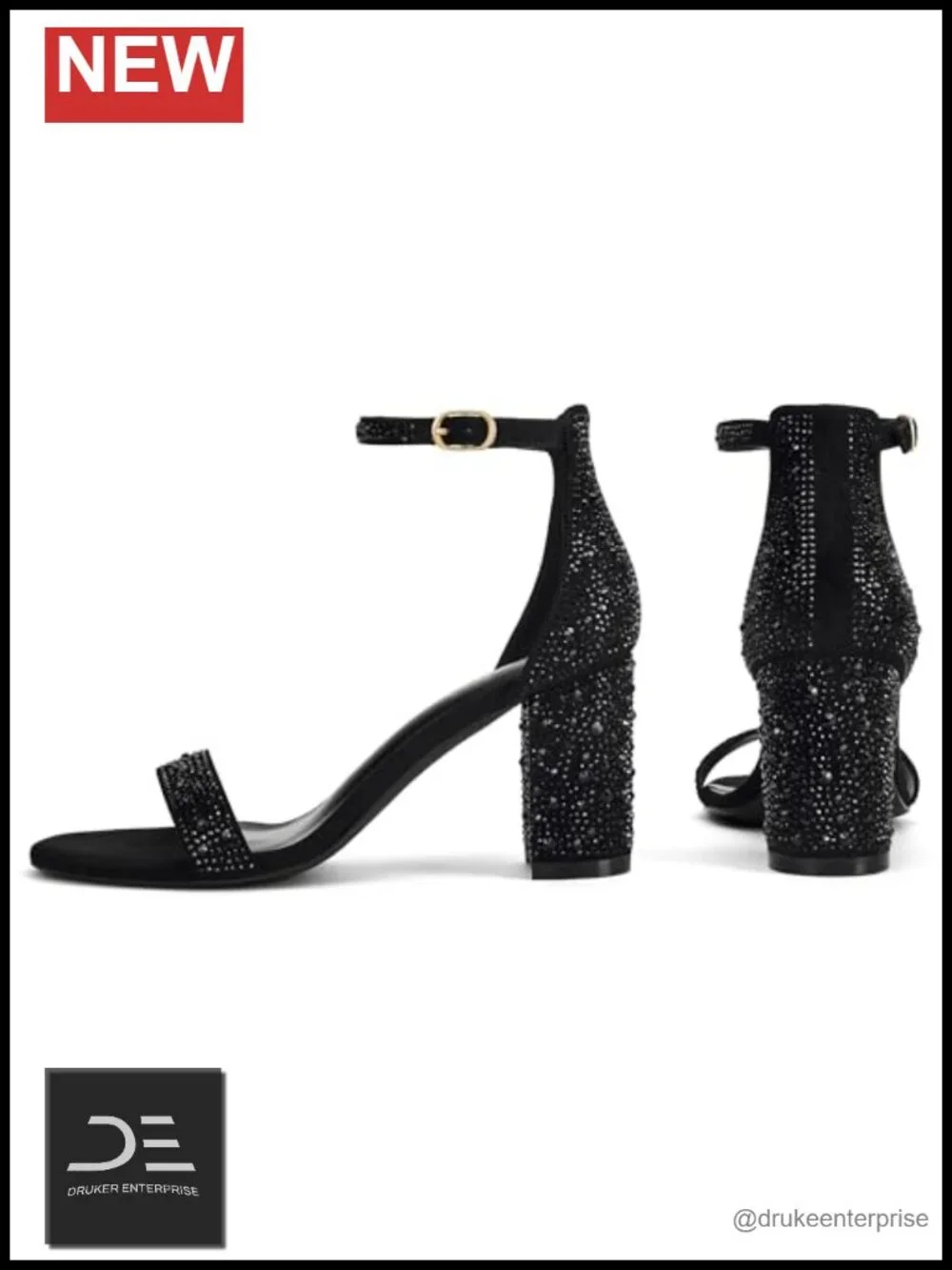 Chunky Block Heels Sandals Ankle Strap Open Toe 3.14 Inch Heeled Party Wedding